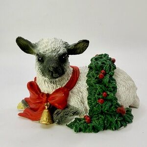 Tom Rubel Silver Deer Lamb Figurine Christmas Animals Vintage 3”